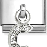 Nomination Classic Silver CZ Initial Drop Charm