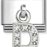 Nomination Classic Silver CZ Initial Drop Charm