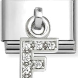 Nomination Classic Silver CZ Initial Drop Charm