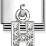 Nomination Classic Silver CZ Initial Drop Charm