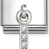 Nomination Classic Silver CZ Initial Drop Charm