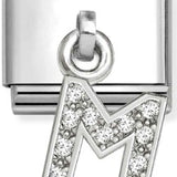 Nomination Classic Silver CZ Initial Drop Charm