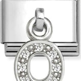 Nomination Classic Silver CZ Initial Drop Charm