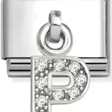 Nomination Classic Silver CZ Initial Drop Charm