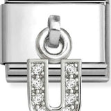 Nomination Classic Silver CZ Initial Drop Charm