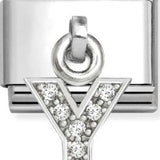 Nomination Classic Silver CZ Initial Drop Charm
