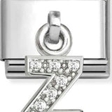 Nomination Classic Silver CZ Initial Drop Charm