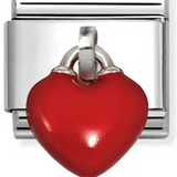 Nomination Classic Silver Enamel Red Heart Charm