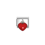 Nomination Classic Silver Enamel Red Heart Charm