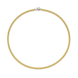 Ti Sento Sterling Silver Curb Chain Necklace Golden 4mm