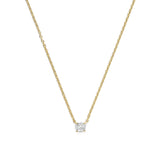 Ti Sento Classic Solitaire Sterling Silver CZ Necklace Golden