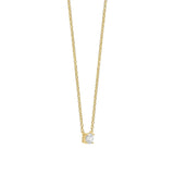 Ti Sento Classic Solitaire Sterling Silver CZ Necklace Golden