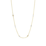 Ti Sento Pearl Silver Gold Plated Charm Necklace