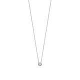 Ti Sento Classic Solitaire Sterling Silver CZ Necklace