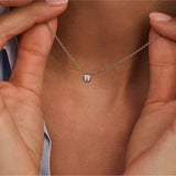 Ti Sento Classic Solitaire Sterling Silver CZ Necklace
