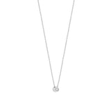 Ti Sento Classic Solitaire Sterling Silver CZ Necklace