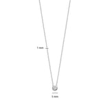 Ti Sento Classic Solitaire Sterling Silver CZ Necklace