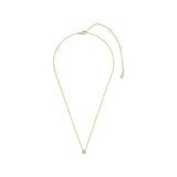 Ti Sento Classic Solitaire Sterling Silver CZ Necklace Golden