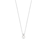 Ti Sento Classic Snowman Pearl Sterling Silver CZ Necklace