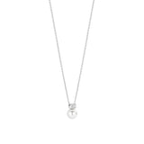 Ti Sento Classic Snowman Pearl Sterling Silver CZ Necklace