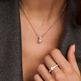 Ti Sento Classic Snowman Pearl Sterling Silver CZ Necklace Golden