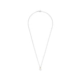 Ti Sento Classic Snowman Pearl Sterling Silver CZ Necklace Golden
