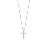 Ti Sento Classic Cross Sterling Silver CZ Necklace