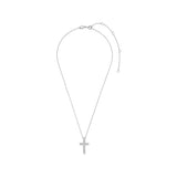 Ti Sento Classic Cross Sterling Silver CZ Necklace