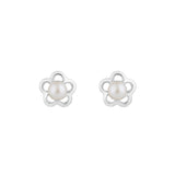 Dew Flower Pearl Stud Earrings