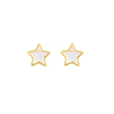 Dew Mother Of Pearl Star Stud Earrings