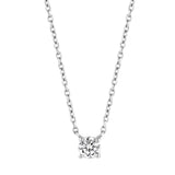 Ti Sento Petite Solitaire Claw Set CZ Pendant Necklace