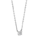 Ti Sento Petite Solitaire Claw Set CZ Pendant Necklace