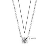 Ti Sento Classic Zirconia Solitaire Necklace Golden