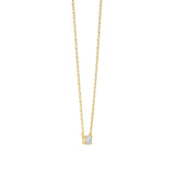 Ti Sento Classic Zirconia Solitaire Necklace Golden