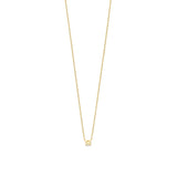 Ti Sento Classic Zirconia Solitaire Necklace Golden
