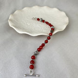 Sterling Silver Handmade Carnelian Stacking Bracelet