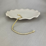 18ct Yellow Gold Diamond Bezel Set Tennis Bracelet 1.00ct