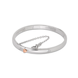 Clogau Cariad Silver Hinged Bangle