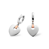Clogau Cariad Silver Hoop Drop Earrings