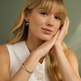 Clogau Cariad Silver Hoop Drop Earrings