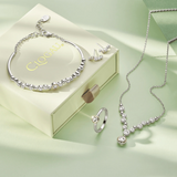 Clogau Celebration Silver Topaz Curved Stud Earrings