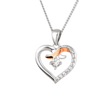 Clogau Forever Yours Silver Zircon Kiss Pendant