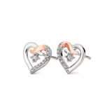 Clogau Forever Yours Silver Zircon Kiss Stud Earrings