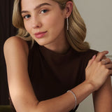 Clogau Celebration Silver Topaz Drop-Hoop Earrings