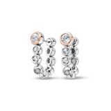 Clogau Celebration Silver Topaz Drop-Hoop Earrings