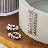Clogau Celebration Silver Topaz Drop-Hoop Earrings