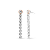 Clogau Celebration Silver Topaz Drop-Hoop Earrings