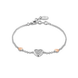 Clogau Forever Yours Silver Love Heart Bracelet with Swarovski Zirconia