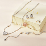 Clogau Forever Yours Silver Love Heart Earrings with Swarovski Zirconia