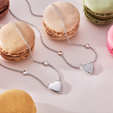 Clogau Forever Yours Silver Love Heart Necklace with Swarovski Zirconia